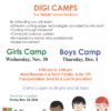 Digi Camps for Middle School Students Girls Camp – Wednesday, Nov 30 Boys Camp – Thursday, Dec 1 Download Flyer